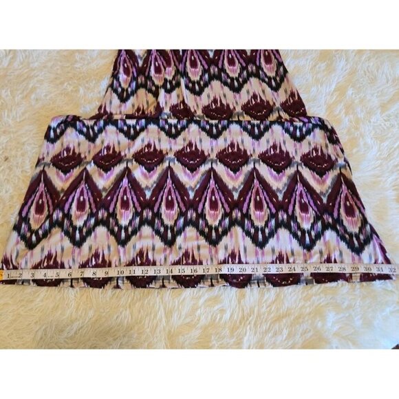 Neesha Dress Maxi Sleeveless Smocked Tie-dye Ikat Purple Pink Satiny Med Large - Picture 5 of 8